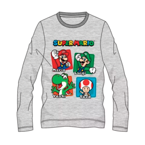 Super Mario langrmet t-shirt - Gr (4-10r)