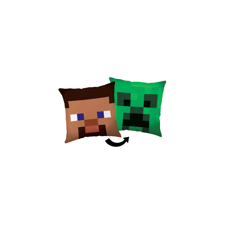 Minecraft Steve &amp; Creeper pude 40x40cm
