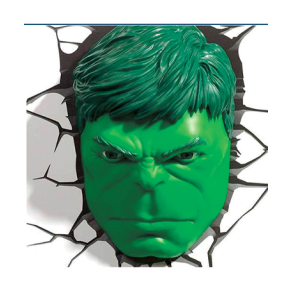 Hulk Hoved 3D LED Lampe - Marvel