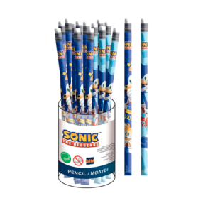 Sonic blyanter med viskelder - 5 stk.