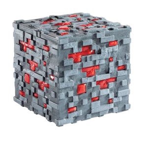 Minecraft Replika Lysende Redstone - 10 cm