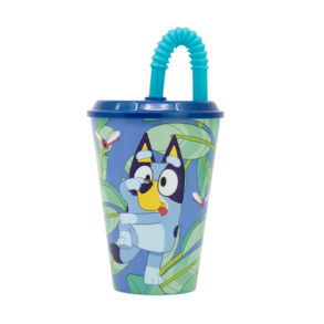 Bluey kop med fleksibelt sugerrr