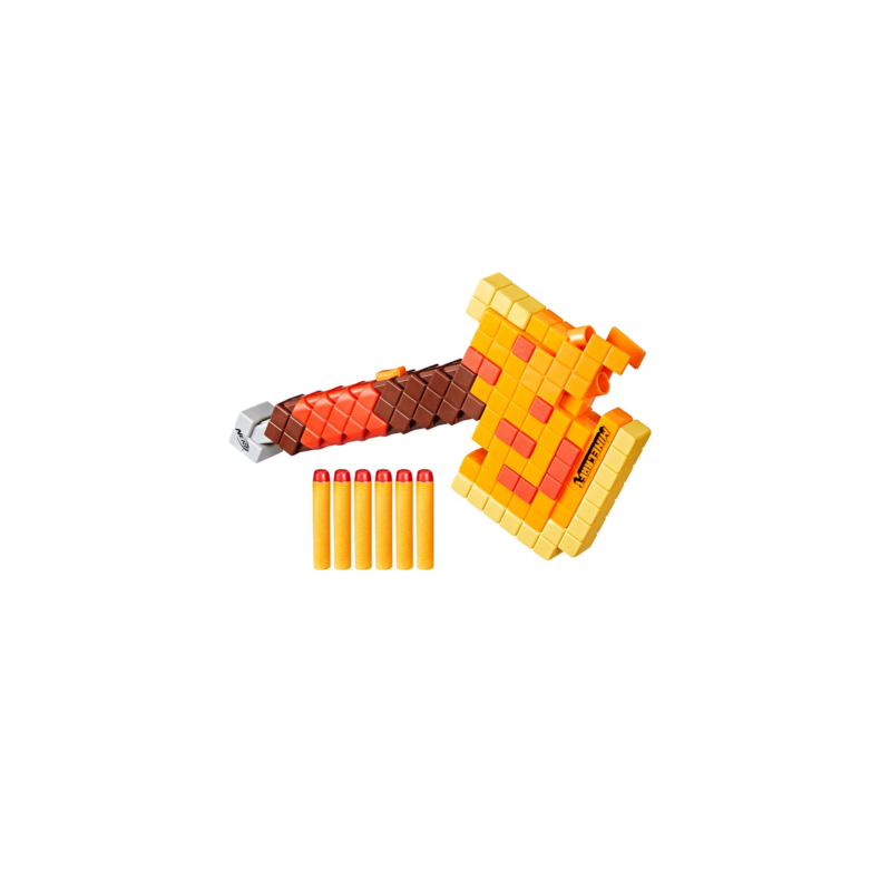 Minecraft Dungeons NERF Firebrand Dart-Blasting Axe
