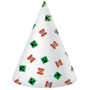 Minecraft Fdselsdagshatte - 6 stk.