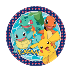 Pokemon paptallerkner - 8 stk.