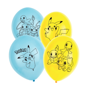 Pokemon farvede latex balloner - 6 stk.