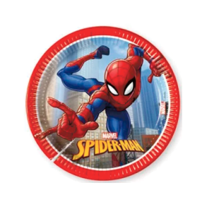 Spiderman paptallerkner - 8 stk.