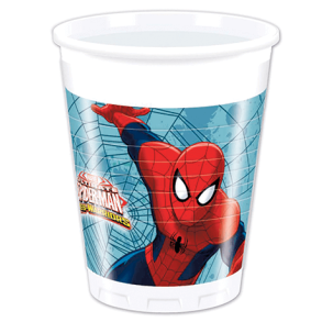 Spiderman plastikkrus - 8 stk.