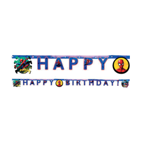 Spiderman Happy Birthday banner - 2m
