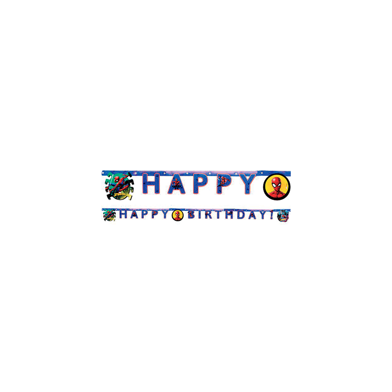 Spiderman Happy Birthday banner - 2m
