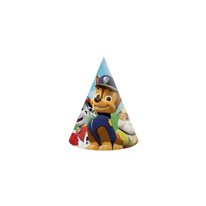 Paw Patrol fdselsdagshatte - 6 stk.