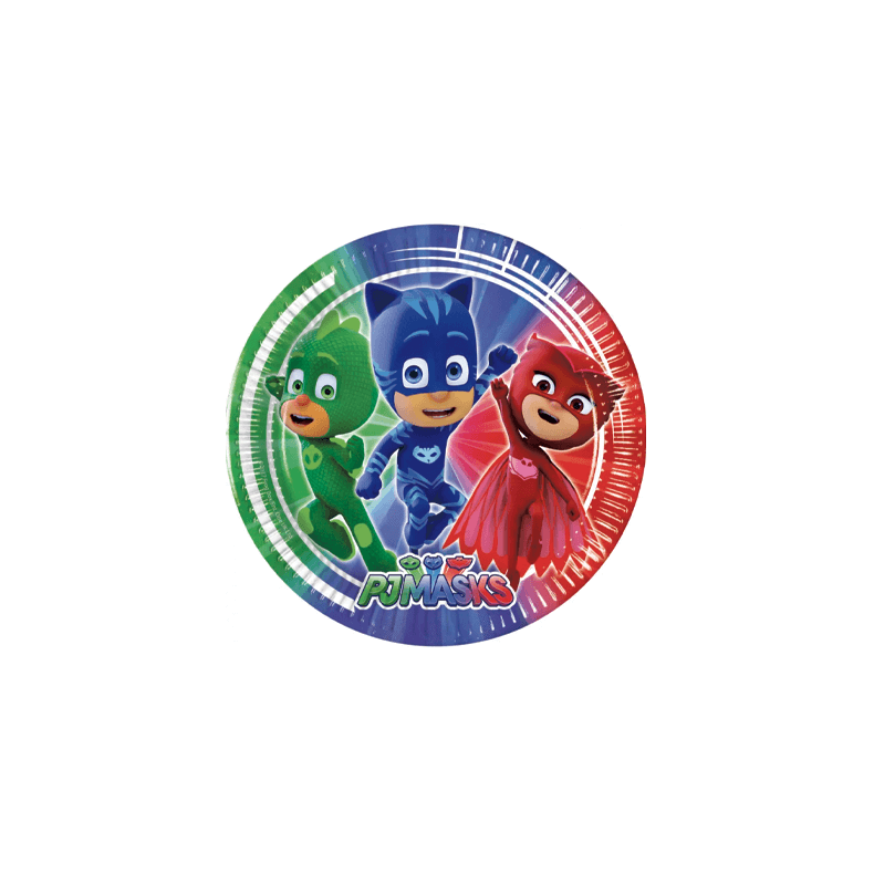 Pyjamasheltene paptallerkner - 8 stk.