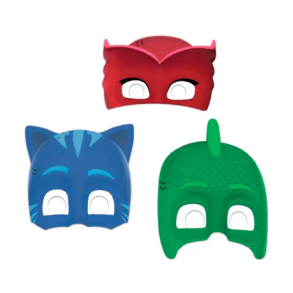 Pyjamasheltene masker - 6 stk.