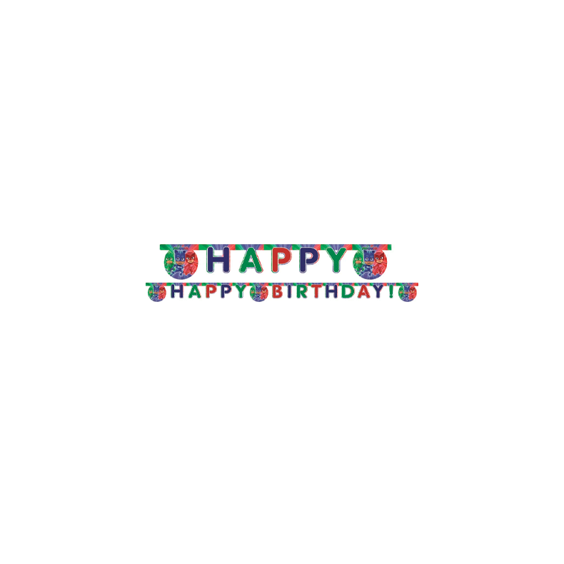 Pyjamasheltene Happy Birthday banner
