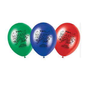 Pyjamasheltene farvede balloner - 8 stk.