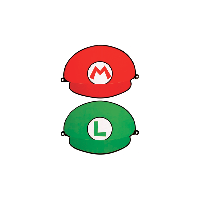 Super Mario fdselsdagshatte - 8 stk.