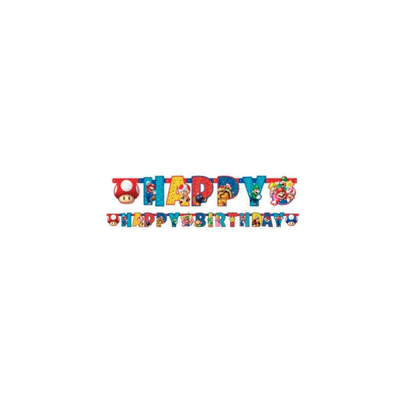 Super Mario Happy Birthday guirlande