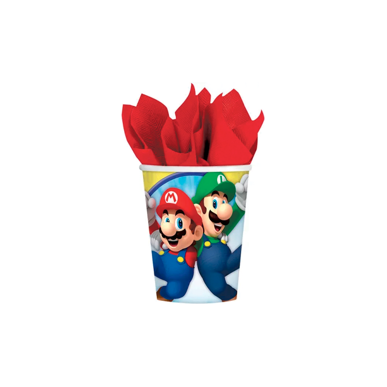 Super Mario papkrus - 8 stk.