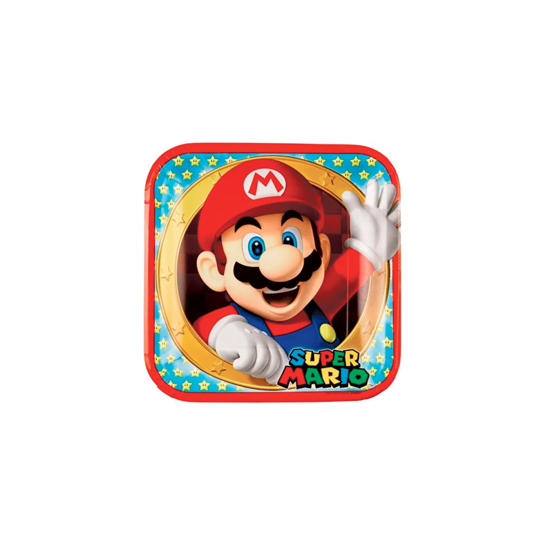 Super Mario paptallerkner - 8 stk.