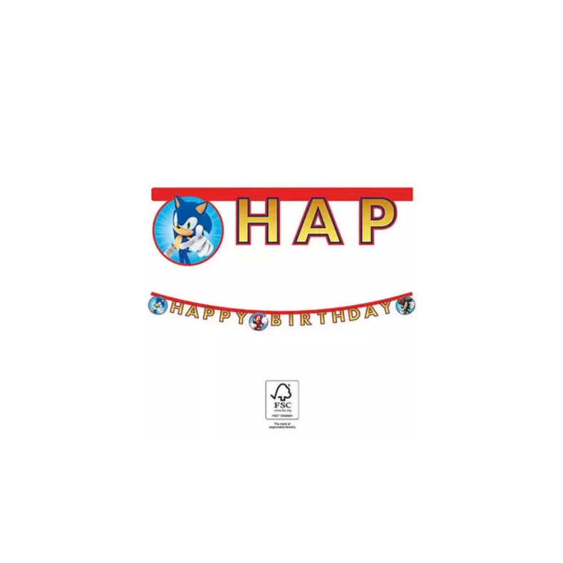 Sonic Happy Birthday Guirlande
