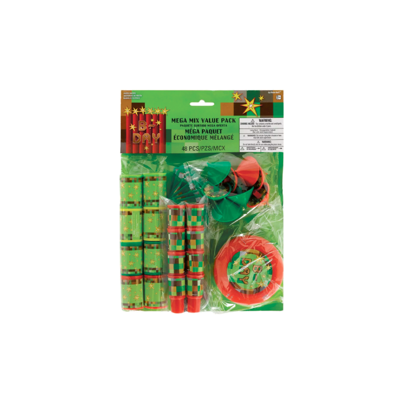 Minecraft TNT dekorations tilbehr - 48 stk.