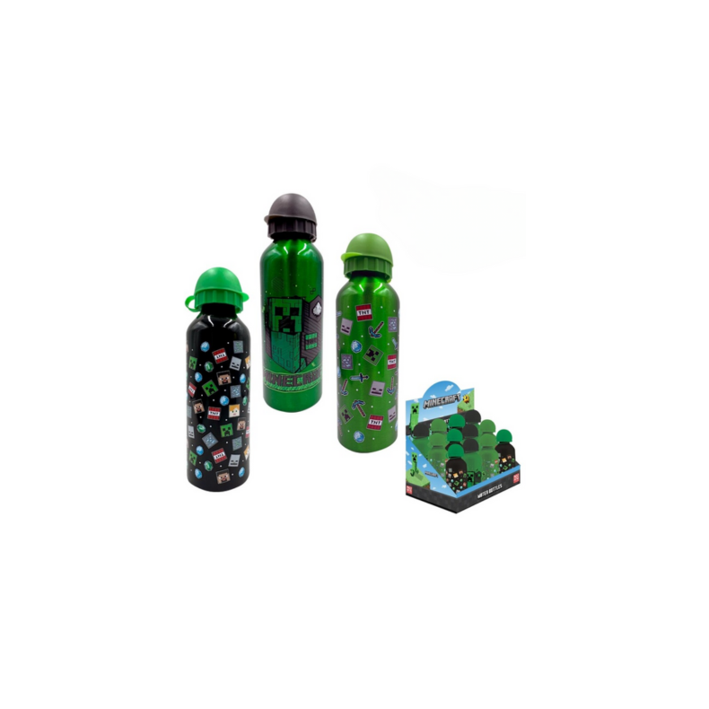 Minecraft aluminum flaske - Assorteret