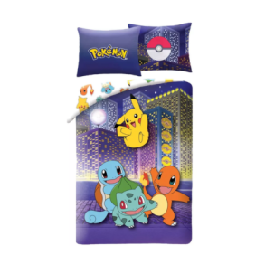Pokemon sengetj - Starter bl - 140x200cm