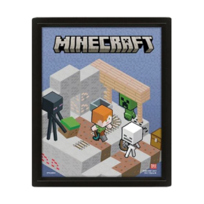 Minecraft 3D-vgplakat - Skiftende terrn design