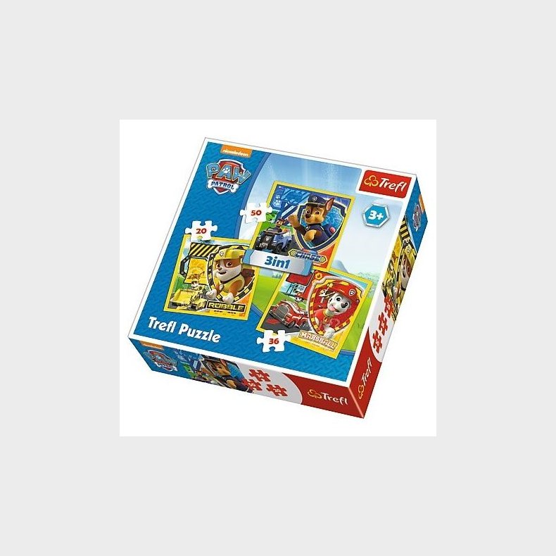 Paw Patrol 3-i-1 - 20/36/50 brikker