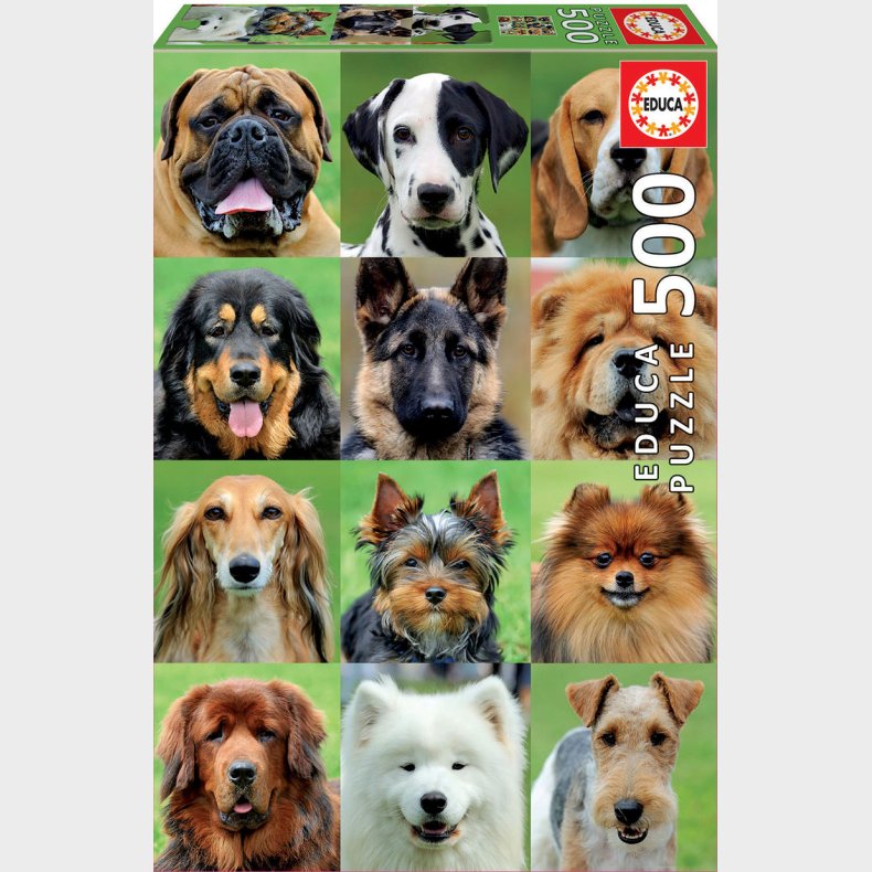 Dogs Collage - 500 brikker