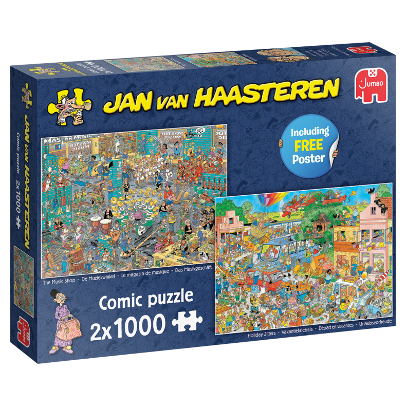 Jan Van Haasteren - Musikbutikken og Feriestemning - 2x1000 brikker