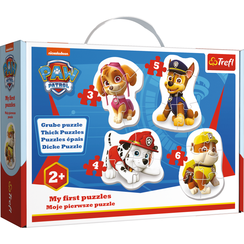 Baby Puslespil Paw Patroll - 3+4+5+6 brikker