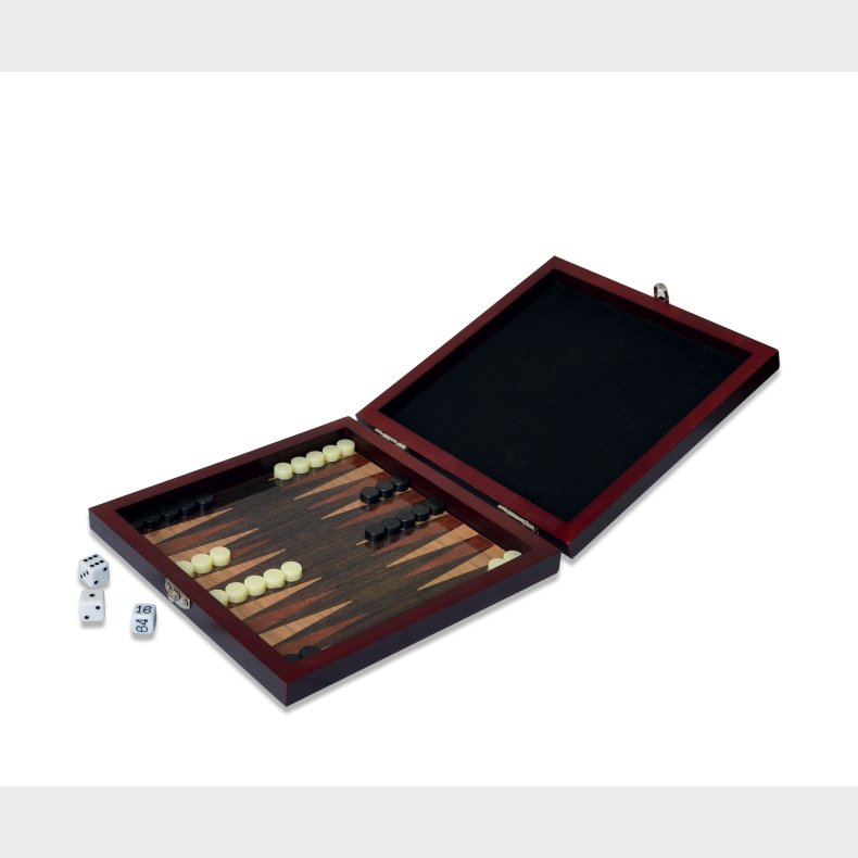 Deluxe Backgammon i tr, magnetisk