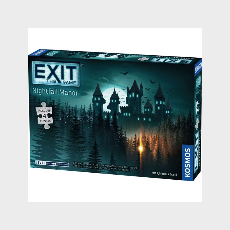 EXIT: Nightfall Manor (med 4 puslespil) - Engelsk