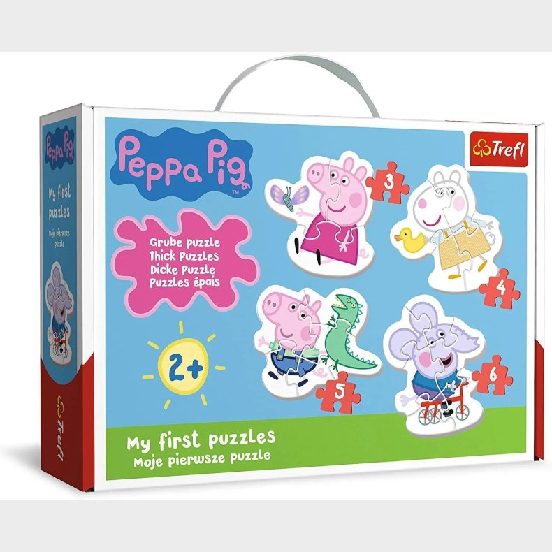 Peppa Pig - My First Puslespil - 3/4/5/6 brikker