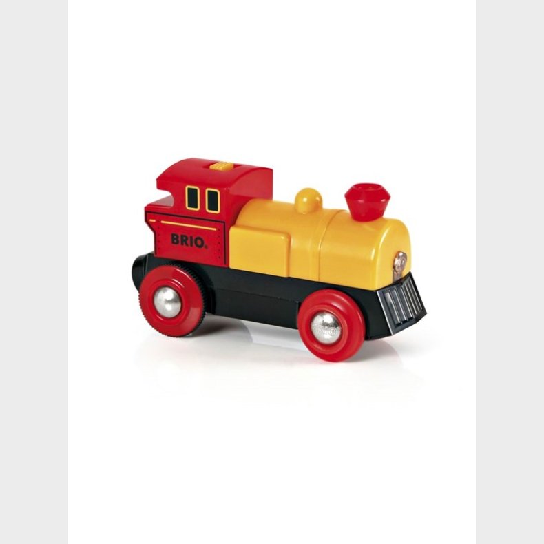 Brio 33594 Batteridrevet tovejs lokomotiv, rdt/gult