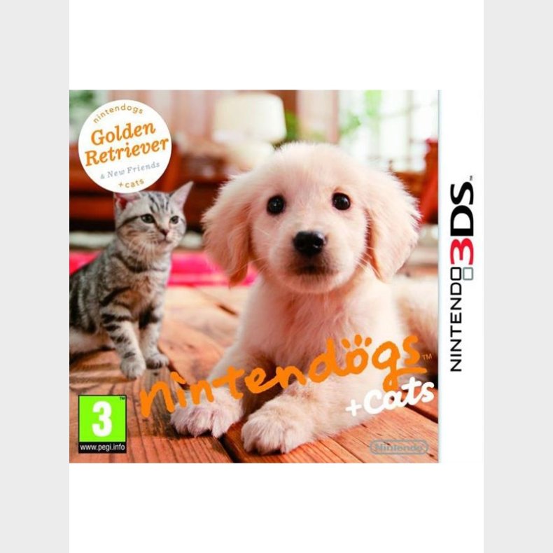 Dogs + Cats: Golden Retriever &amp; New Friends - Nintendo 3DS - Virtuelle kledyr