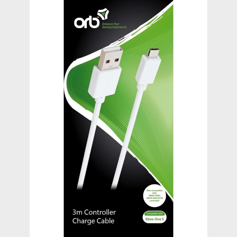 Orb XBox One 3M Charge Cable - Charging cable for wireless game controller - Microsoft Xbox One