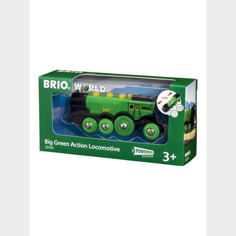 Brio 33593 Stort, grnt lokomotiv, B/O