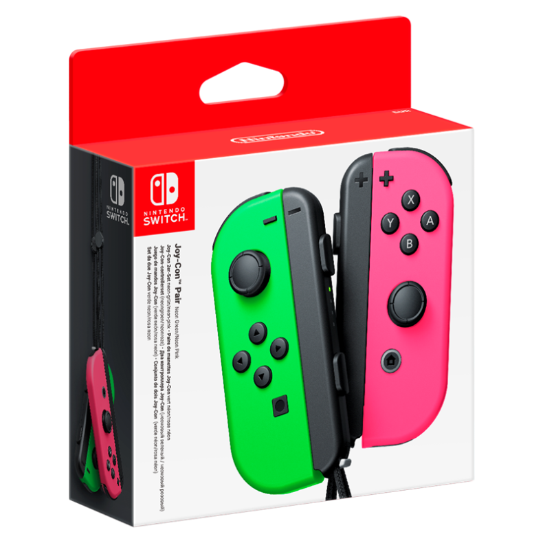 Nintendo Joy-Con Controllers (Pair) Neon Green/Neon Pink - Controller - Nintendo Switch