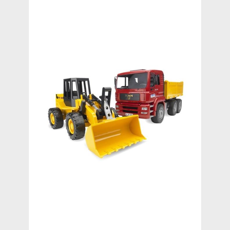 Bruder MAN TGA Construction truck with articulated road loader