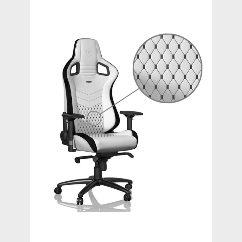 noblechairs EPIC Series - White / Black Gamer Stol - Hvid - PU Lder - Op til 120 kg