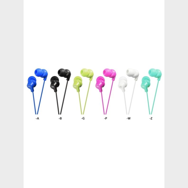 JVC  Gumy in-ear headphones. White