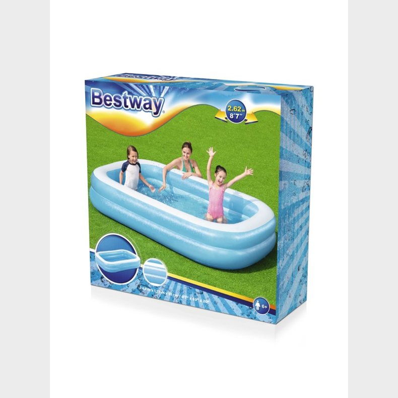 Bestway Blue Rectangular 262cm x 175cm x 51cm