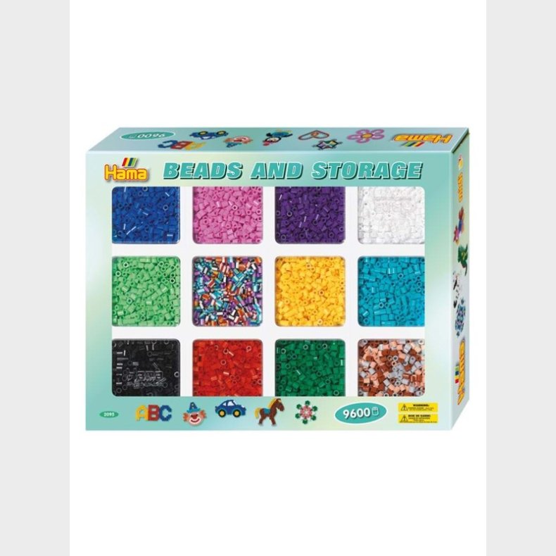 Hama Perler I sortIg tray 9600stk.