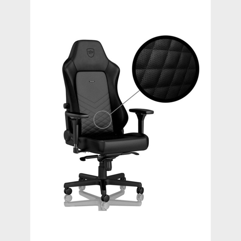 noblechairs HERO Gaming Chair - Black Gamer Stol - Sort - PU Lder - Op til 150 kg