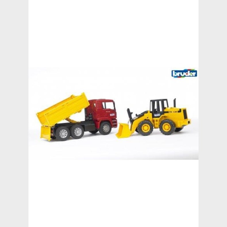 Bruder MAN TGA Construction truck and articulated road loader FR 130