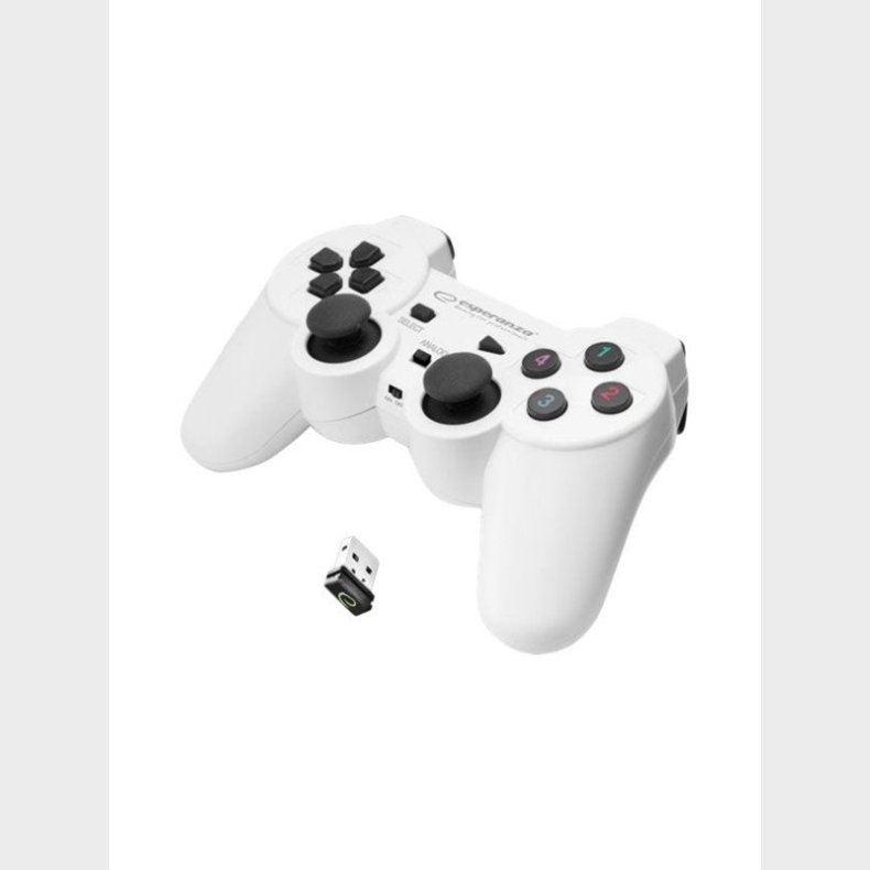 Esperanza Wireless GamePad PS3/PC USB Gladiator White - Controller - PC