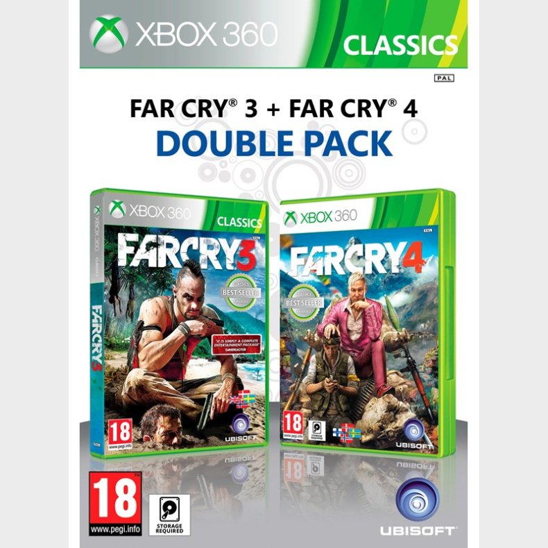 Far Cry 3 + Far Cry 4 (Double Pack) - Microsoft Xbox 360 - Samlinger