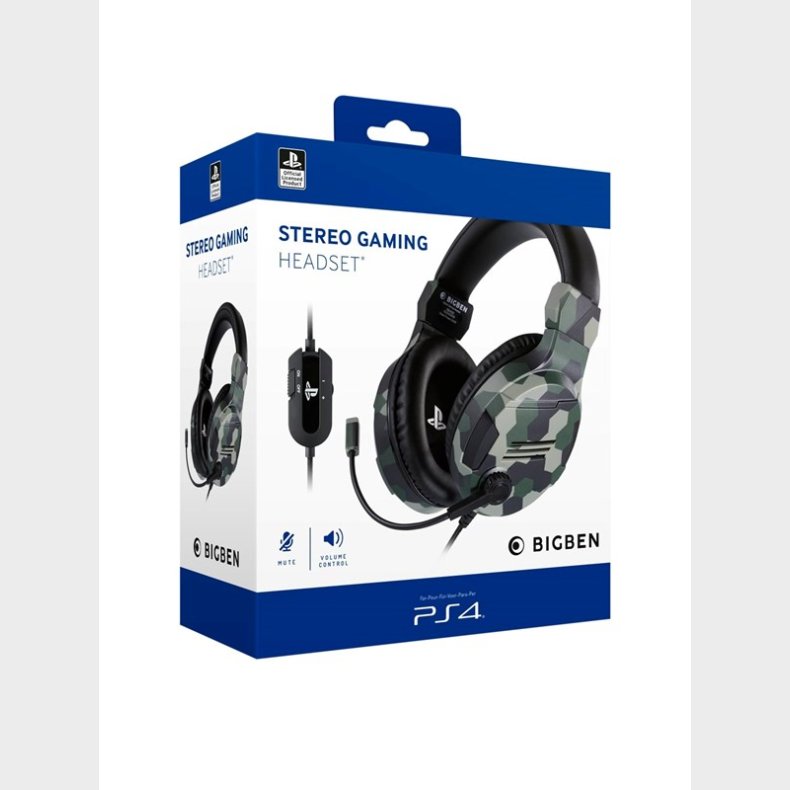 BigBen Interactive PS4/PS5 Gaming Headset V3 - Green - Headset - Sony PlayStation 4